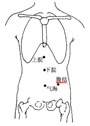 腹結(jié)穴→治腹痛、痢疾