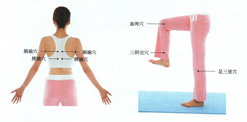 按摩穴位，改善氣血不足